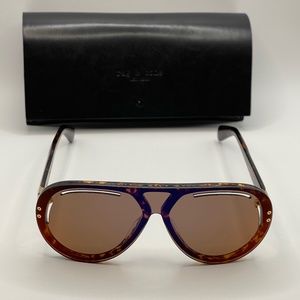 Tortoise Aviator Ran and Bone Sunglasses